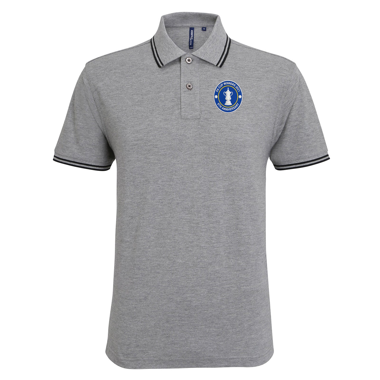Vintage Leicester City Football Tipped Polo Shirt