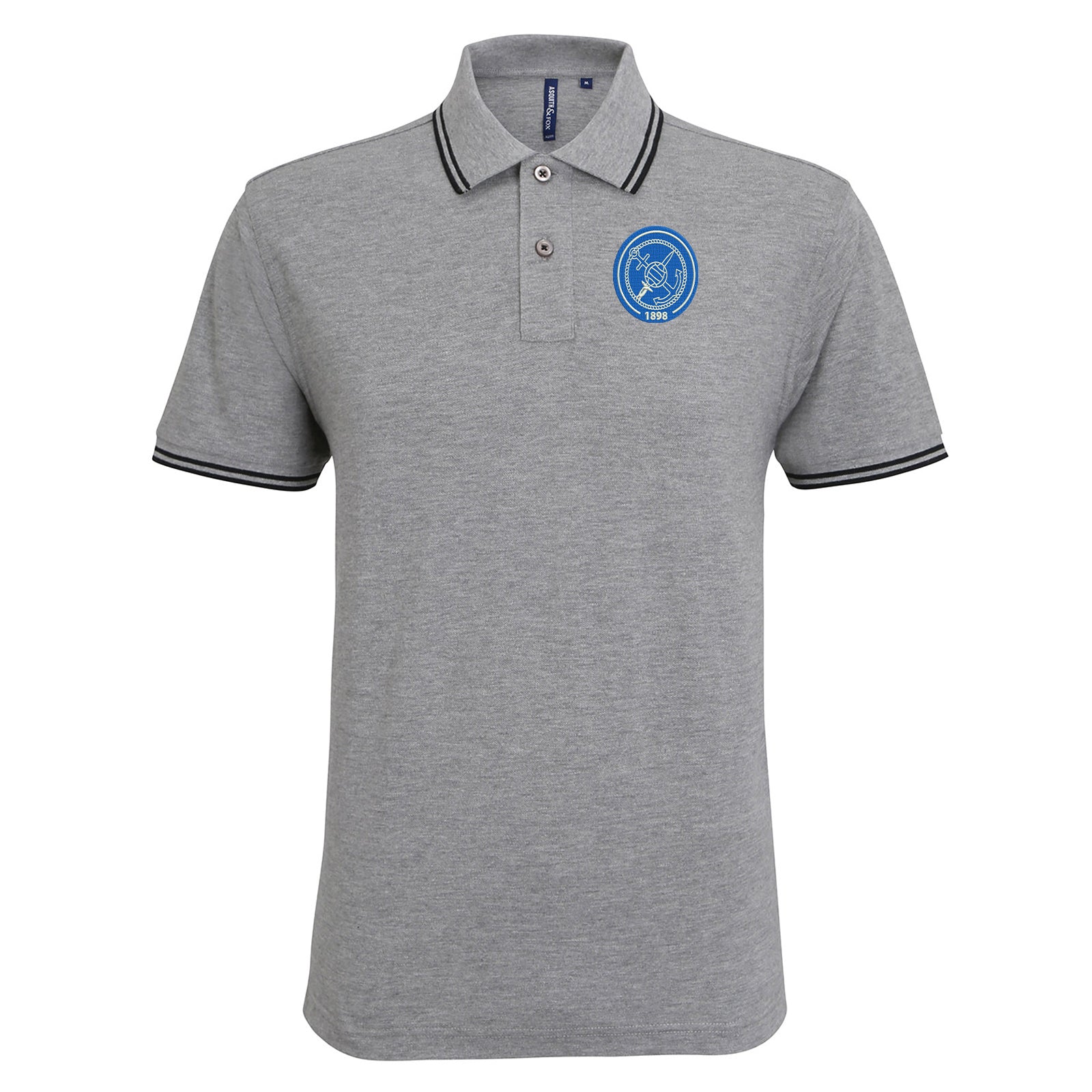 Retro Portsmouth Football Tipped Polo Shirt