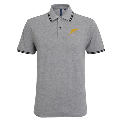 Retro South Africa Rugby 1906 Embroidered Tipped Polo Shirt