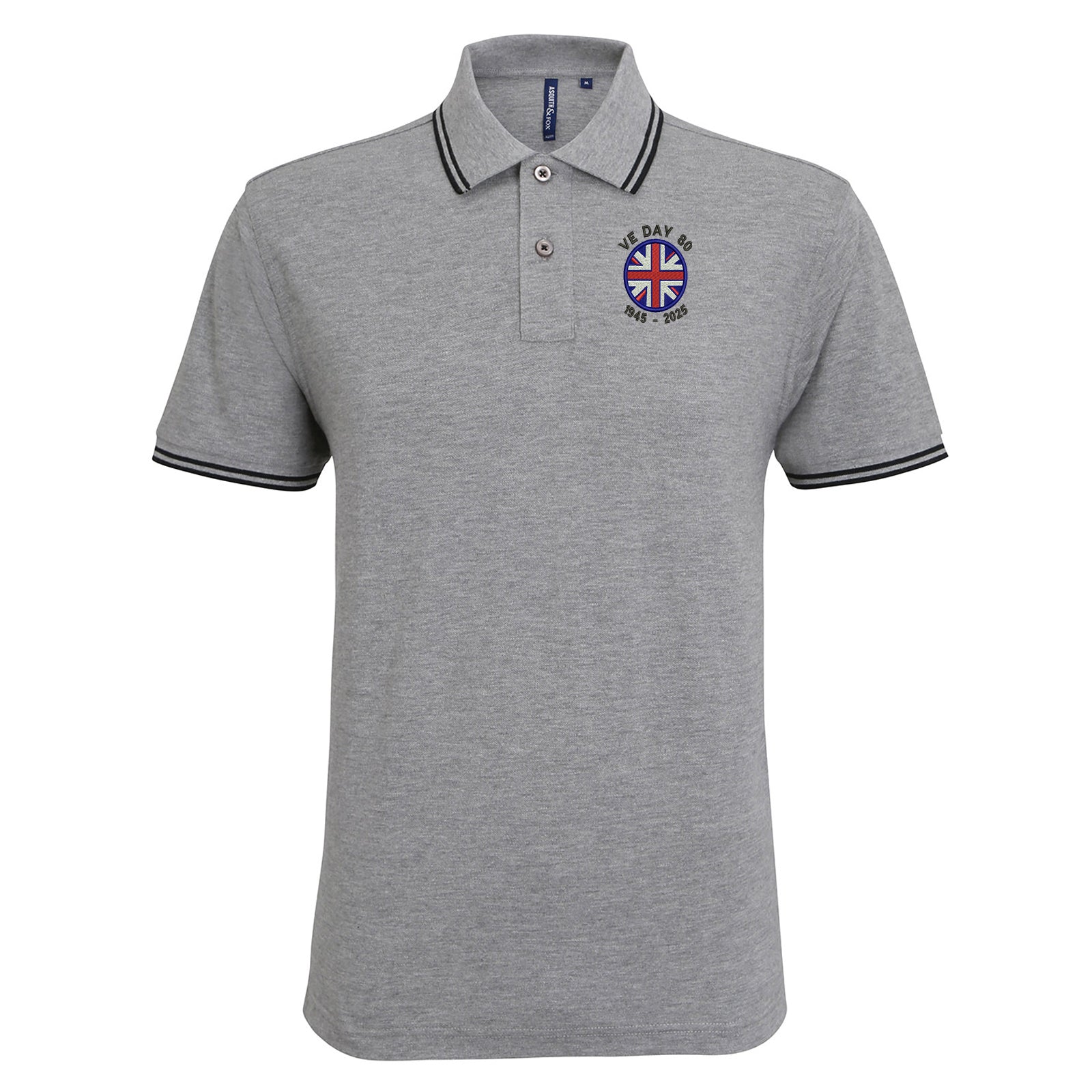 VE Day 80 1945-2025 Tipped Polo Shirt