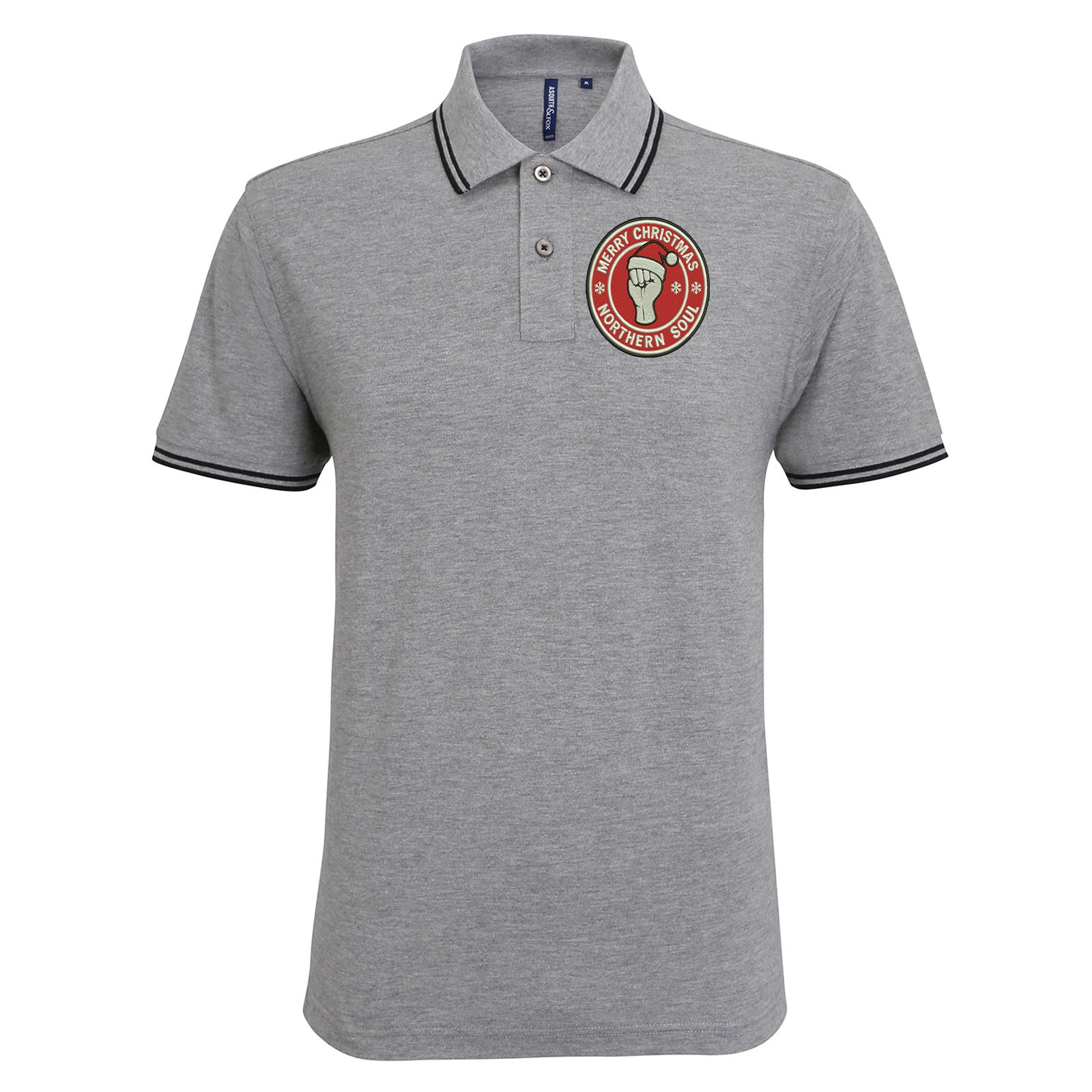 Northern Soul Christmas Tipped Polo Shirt