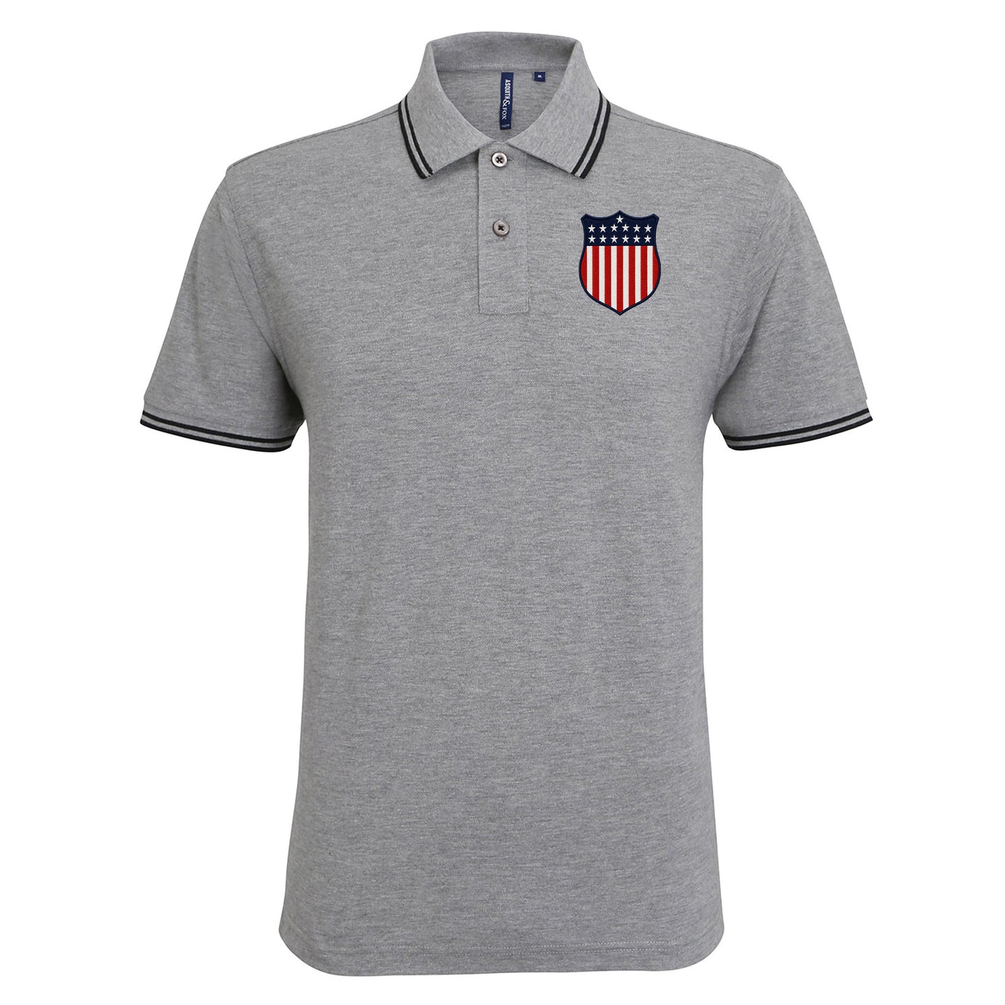 Retro USA 1913 Soccer Tipped Polo Shirt