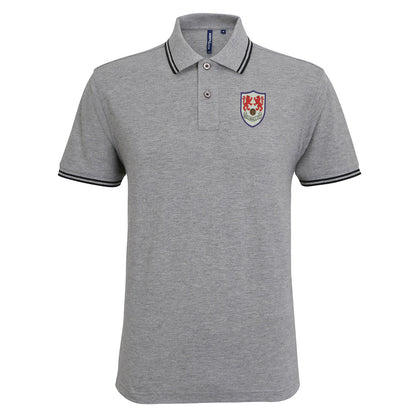 Retro Millwall 1956 Embroidered Tipped Polo Shirt