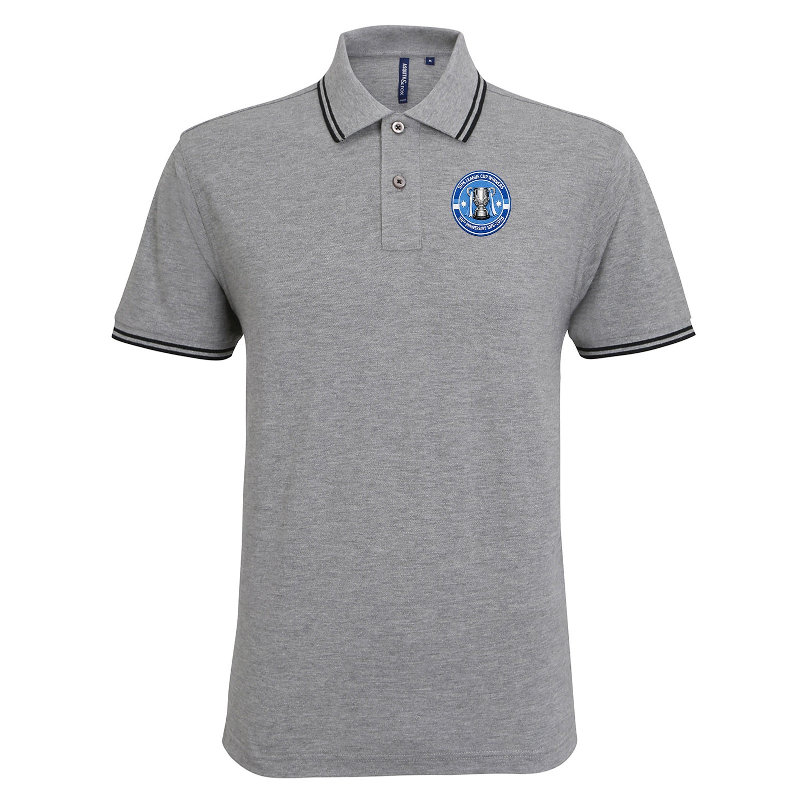 Man City League Cup 1975-1976 Tipped Polo Shirt