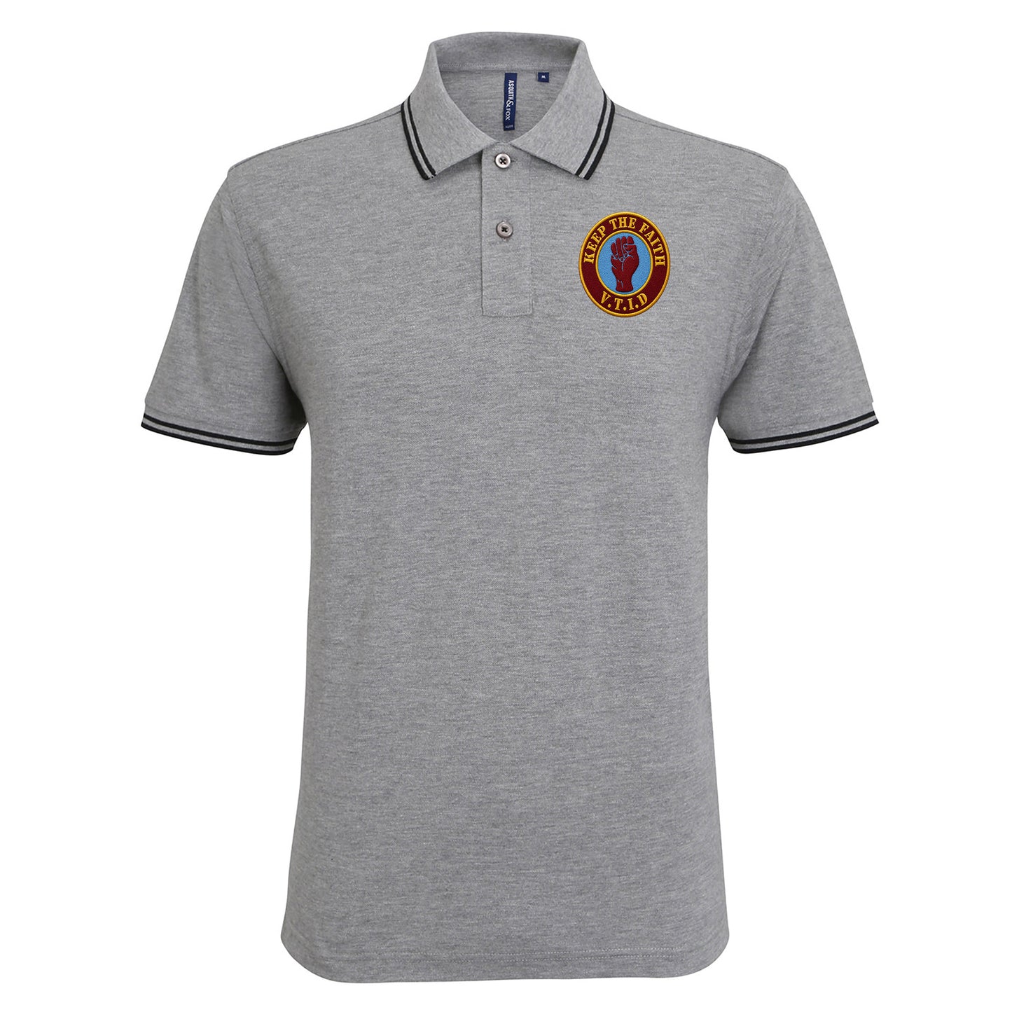 Sandro Aston Villa Til I Die Football Tipped Polo Shirt