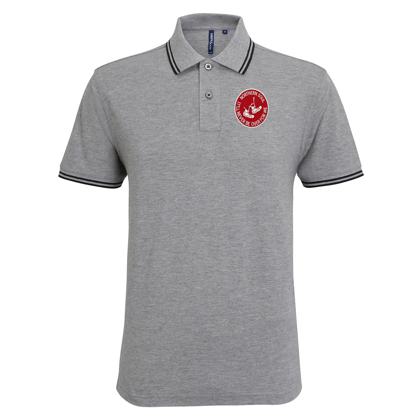 Northern Soul It'll Never Be Over for Me Tipped Polo Shirt