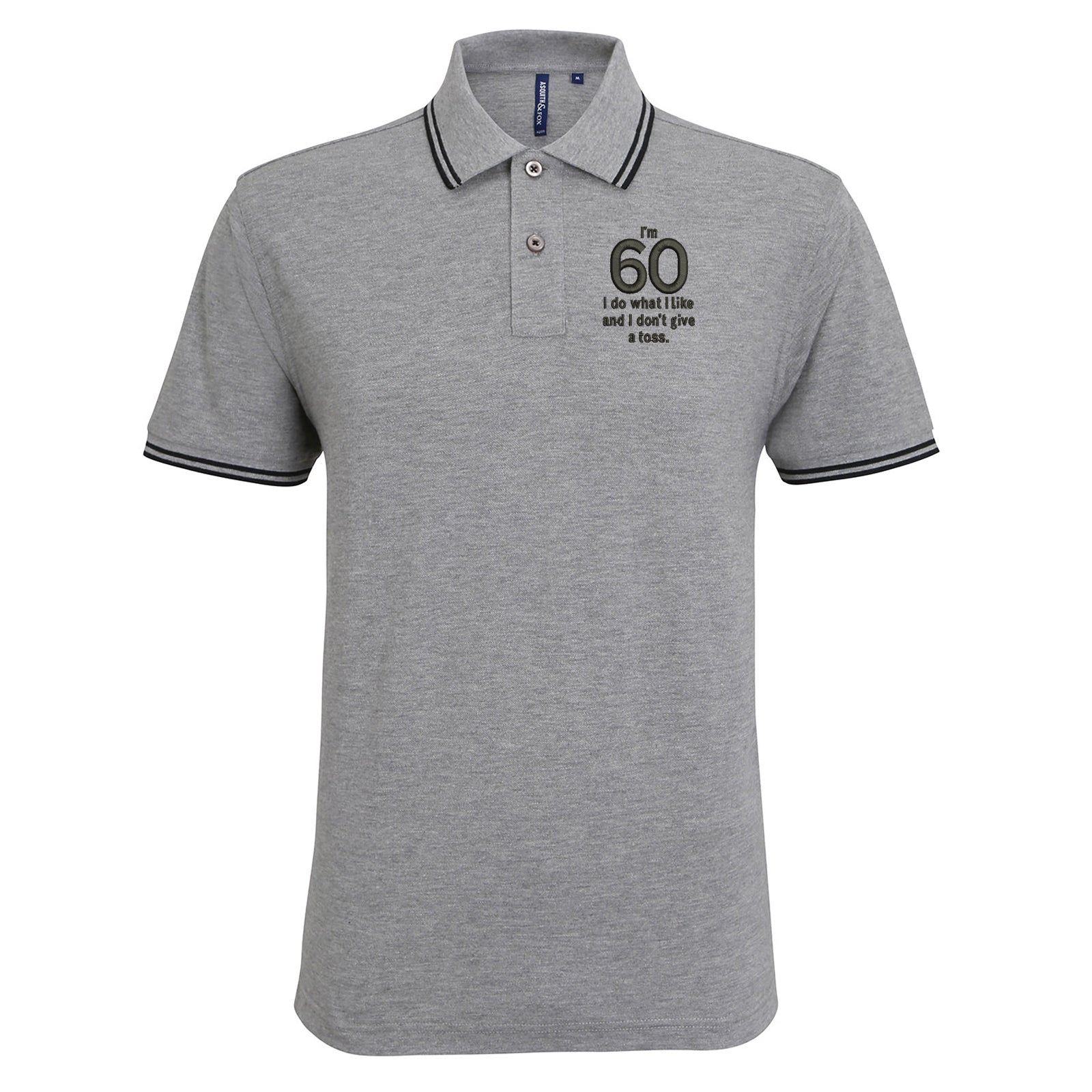 60th Birthday Tipped Polo Shirt