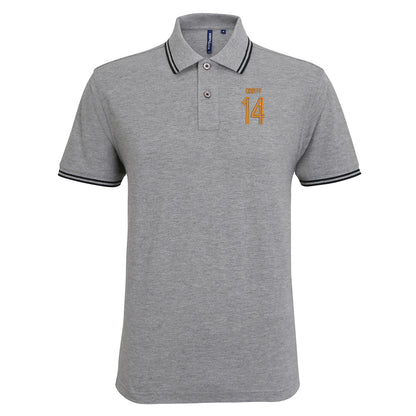 Cruyff 14 Embroidered Tipped Polo Shirt