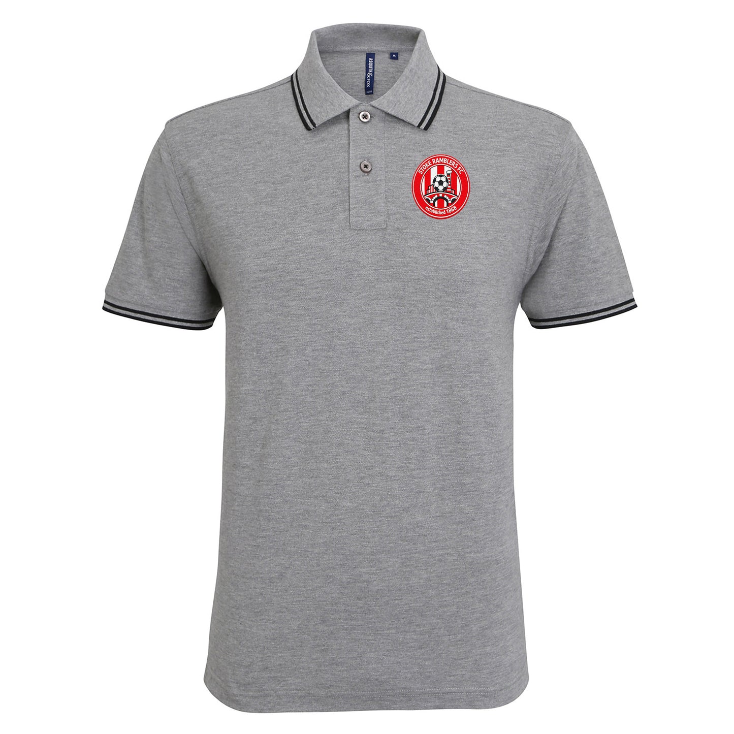 Retro Stoke City Football Tipped Polo Shirt 