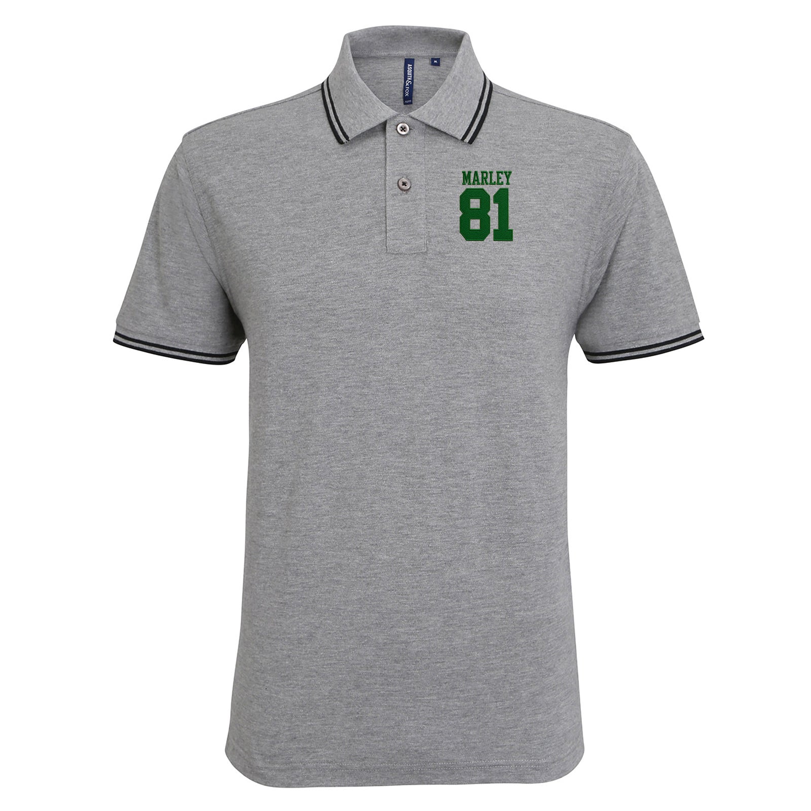Bob Marley Football Tipped Polo Shirt