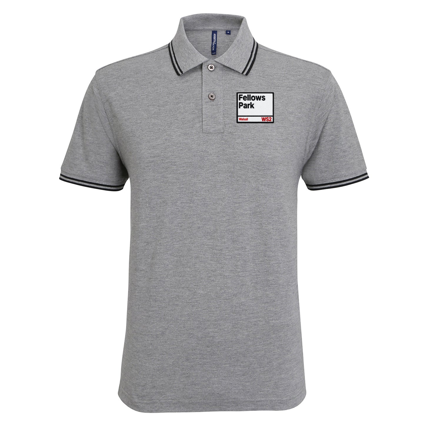 Retro Fellows Park Walsall Football Tipped Polo Shirt