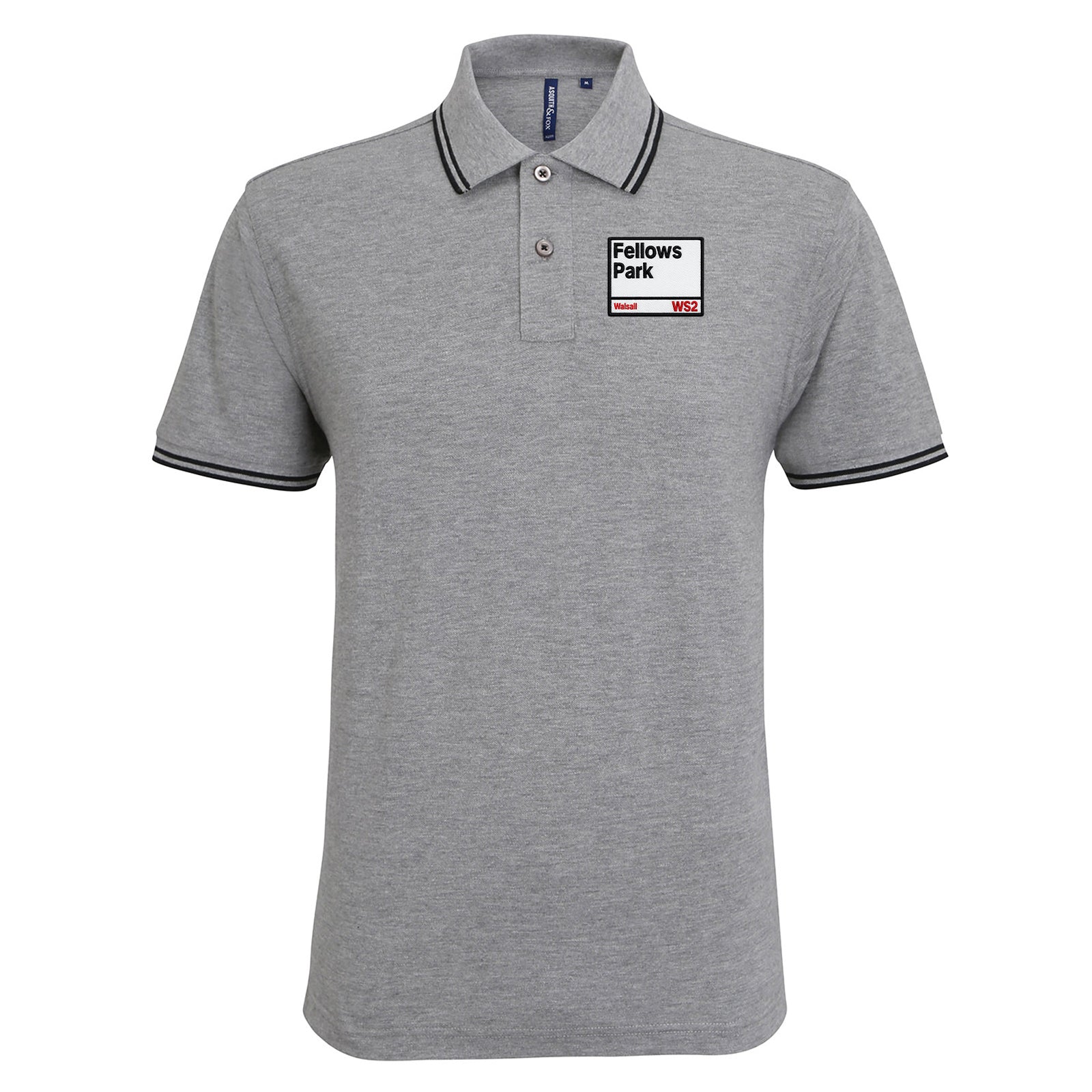 Retro Fellows Park Walsall Football Tipped Polo Shirt