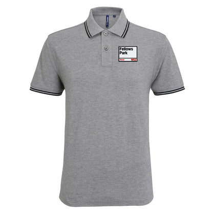 Retro Fellows Park Walsall Football Tipped Polo Shirt