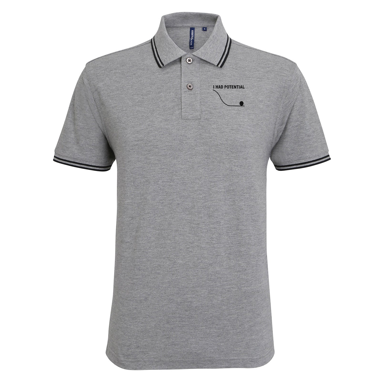 I Had Potential Tipped Polo Shirt