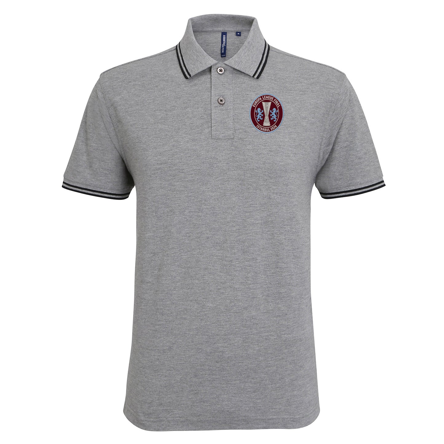 Aston Villa Europa League Final 2026 Tipped Polo Shirt