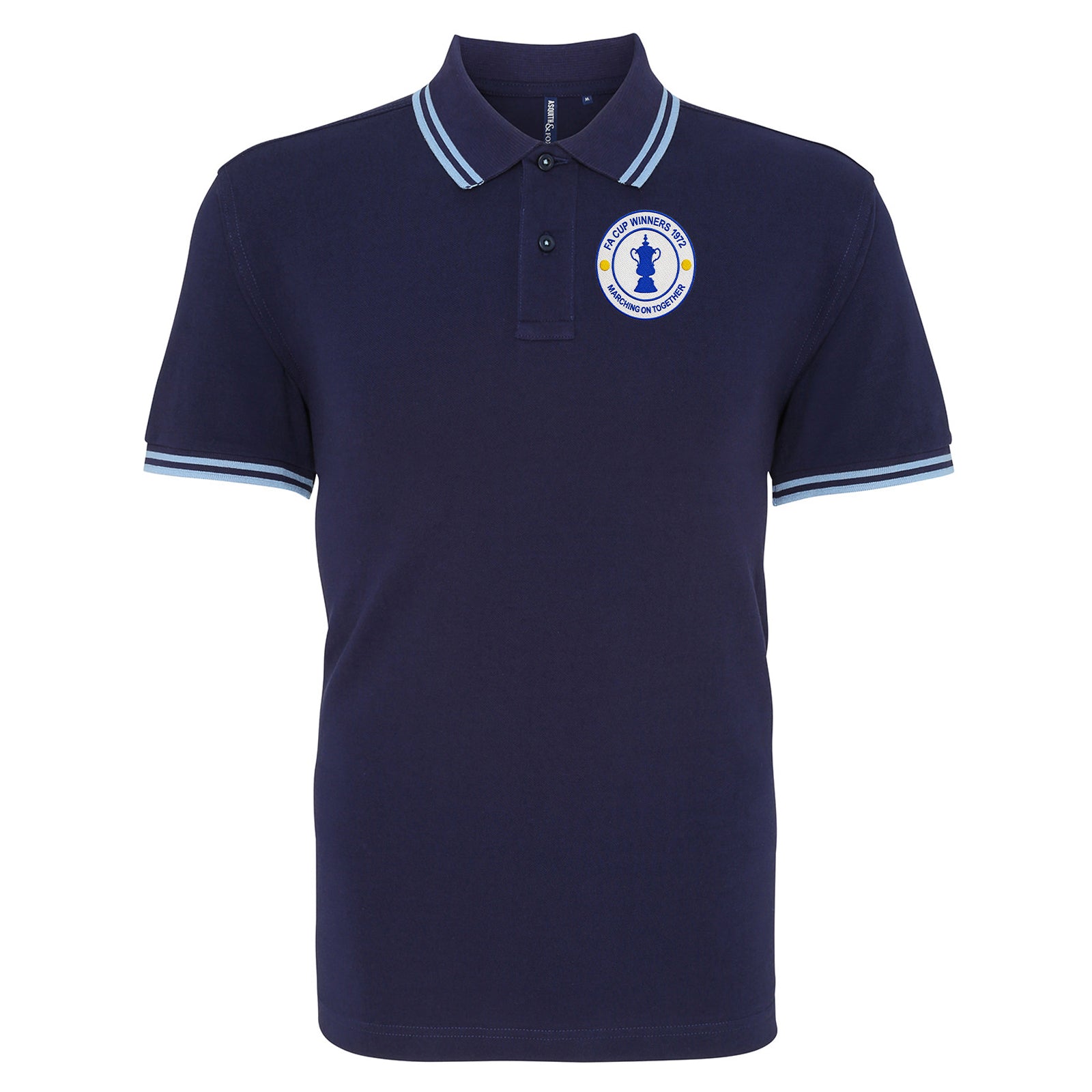 Old School Leeds United Tipped Polo Shirt 