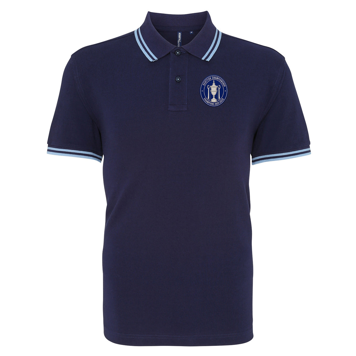 St Johnstone Scottish Champions 2025-2026 Tipped Polo Shirt