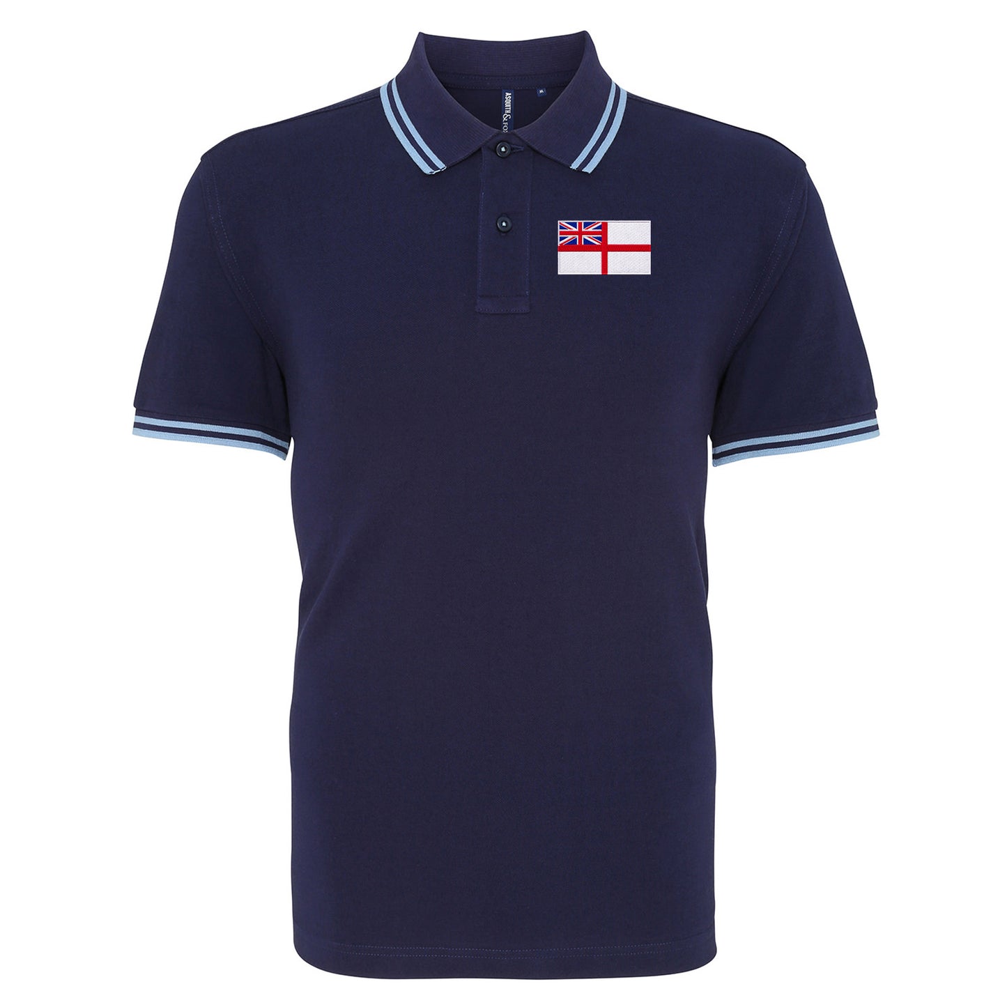 Royal Navy White Ensign Flag Tipped Polo Shirt