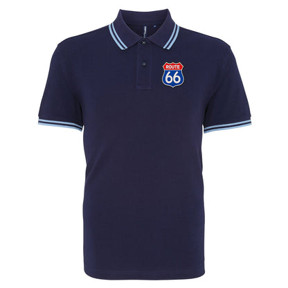 Route 66 Tipped Polo Shirt 