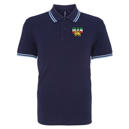 Iran Flag Tipped Polo Shirt
