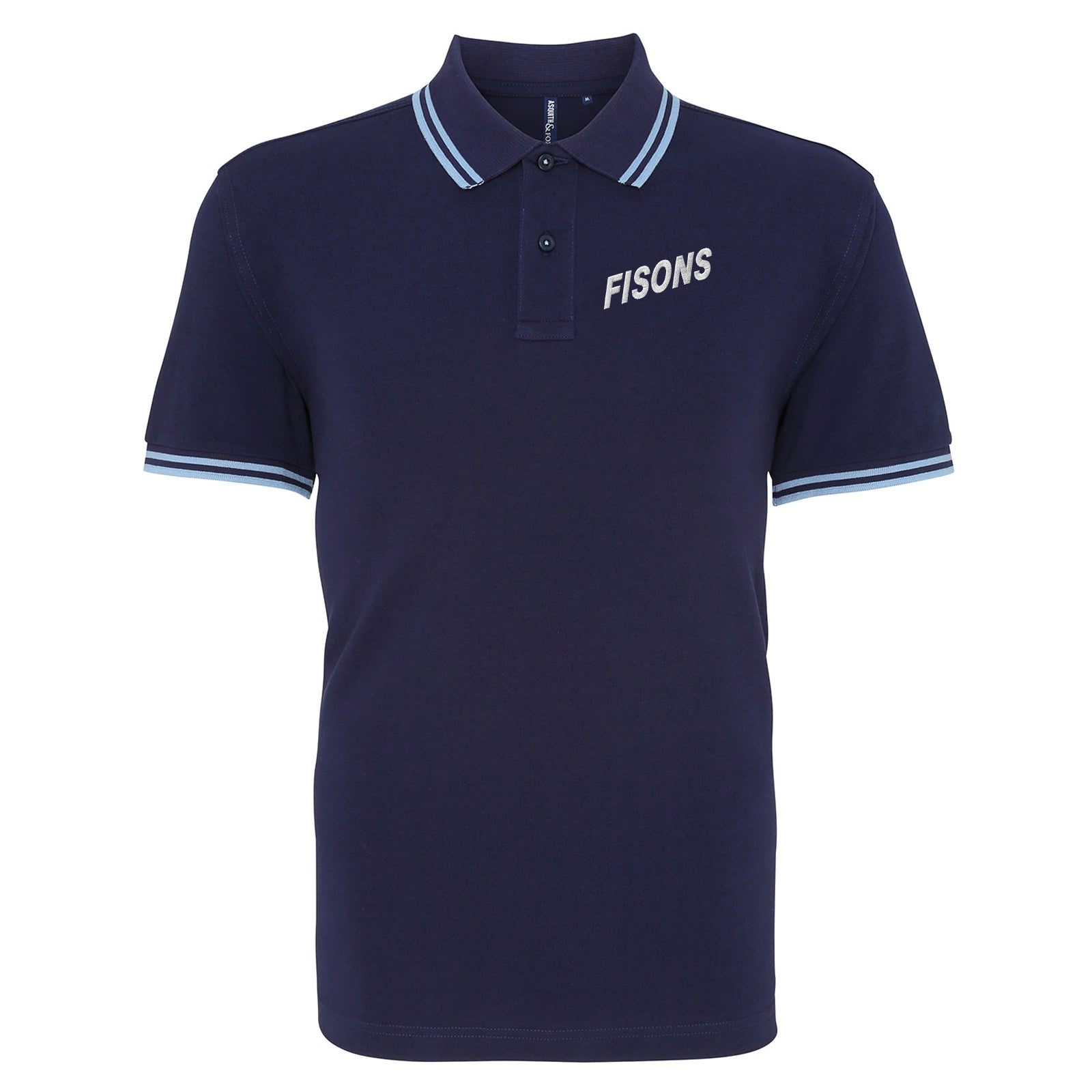 Retro Fisons Ipswich Town Football Tipped Polo Shirt