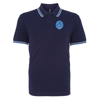 Retro Portsmouth Football Tipped Polo Shirt