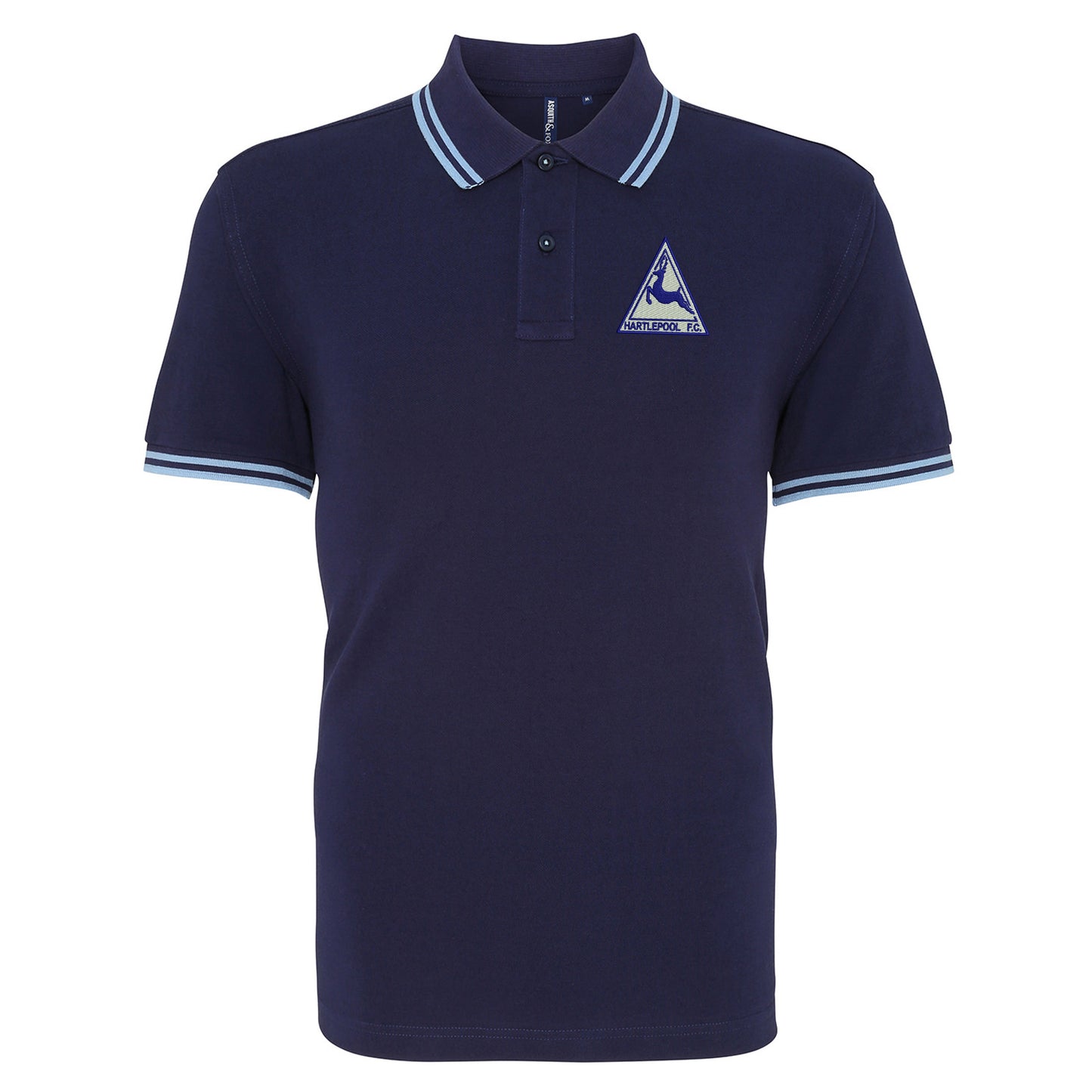 Retro Hartlepool Embroidered Tipped Polo Shirt