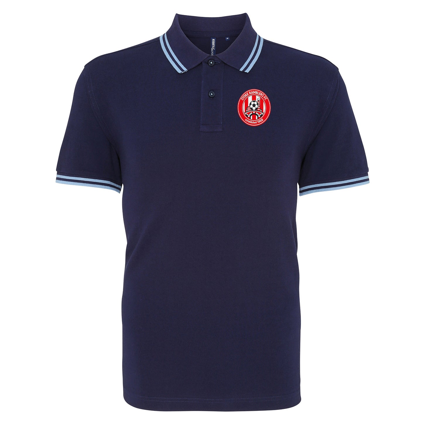 Retro Stoke City Football Tipped Polo Shirt 