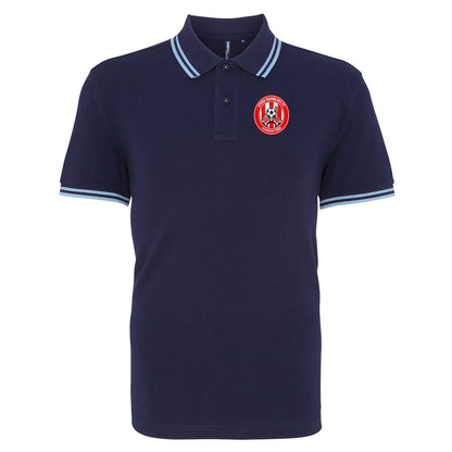 Retro Stoke City Football Tipped Polo Shirt 