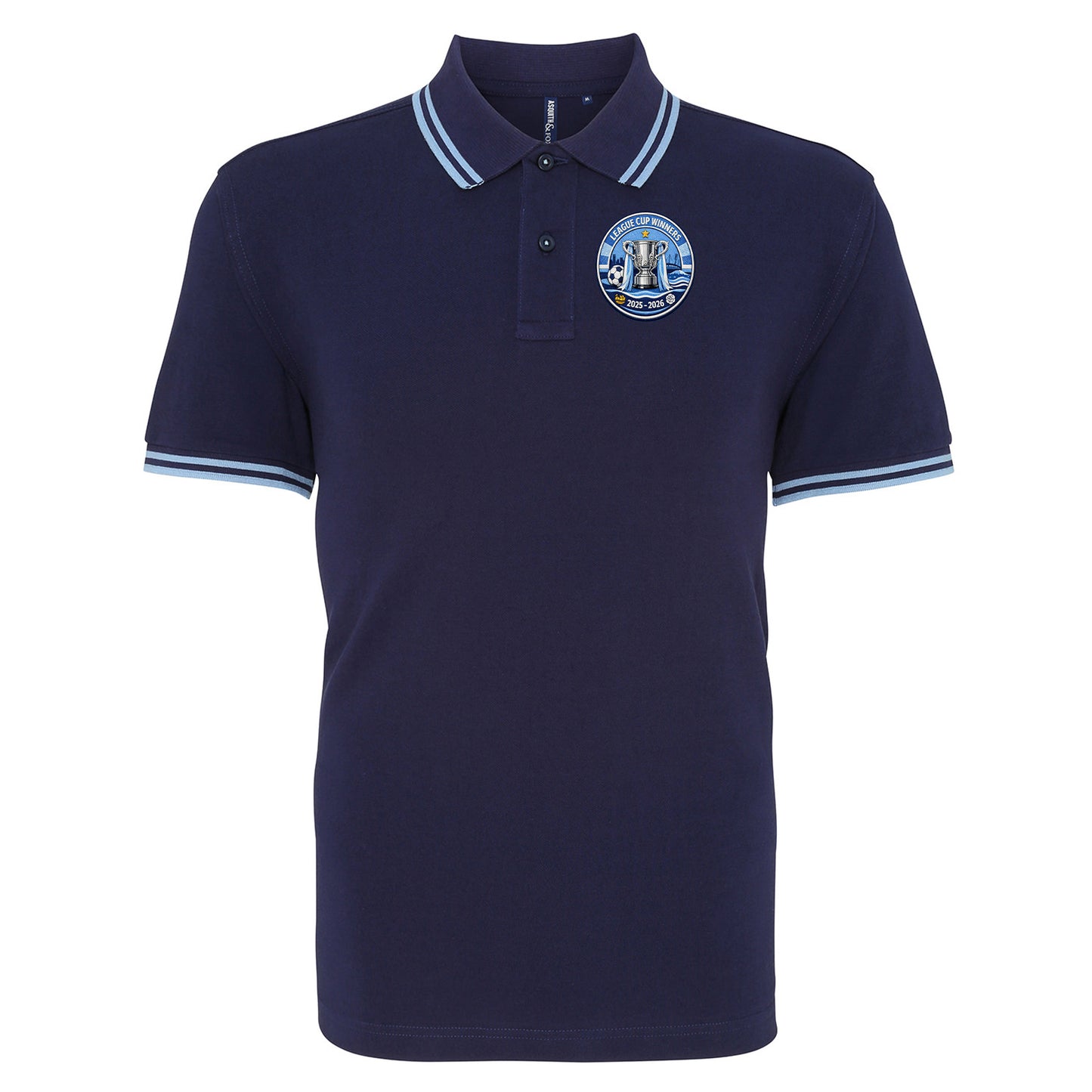 Man City League Cup Winners 2026 Tipped Polo Shirt 