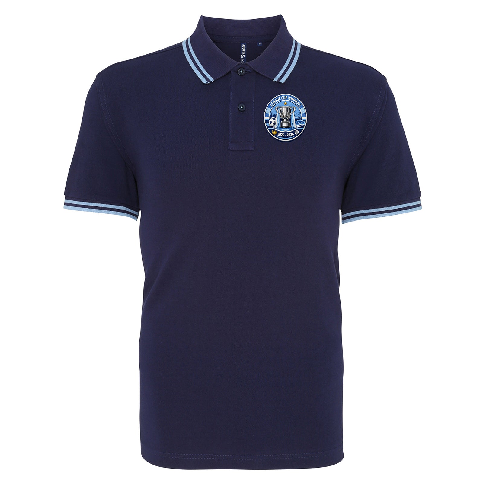 Man City League Cup Winners 2026 Tipped Polo Shirt 