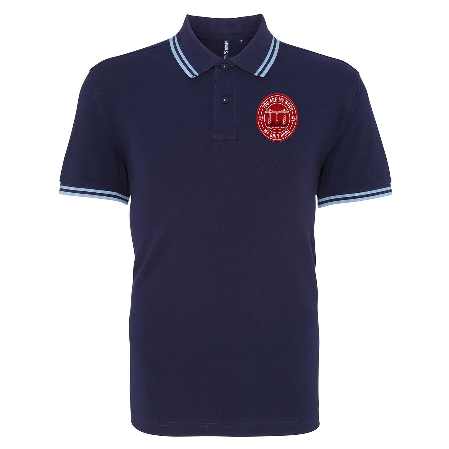 You Are My Boro My Only Boro Tipped Polo Shirt 