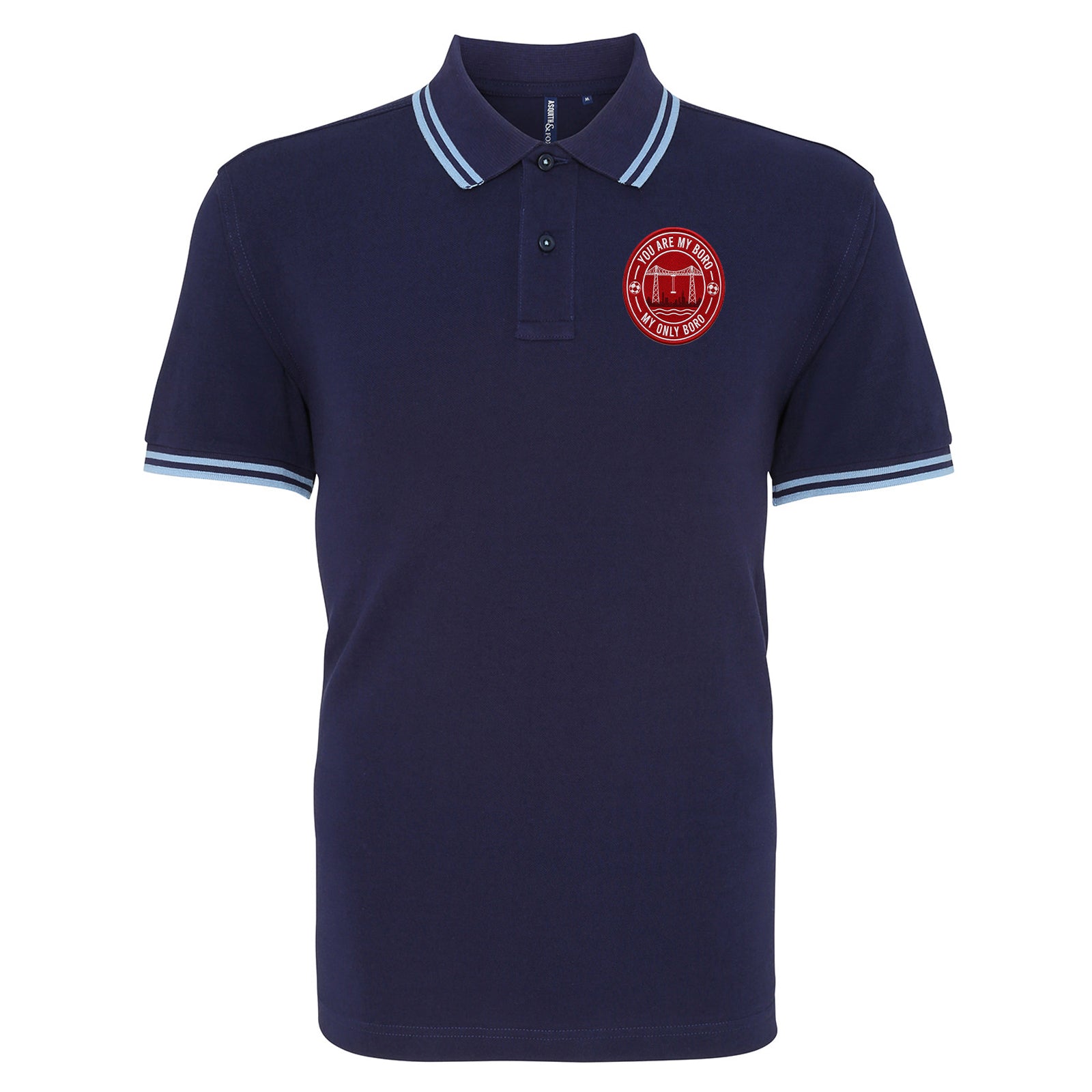 You Are My Boro My Only Boro Tipped Polo Shirt 