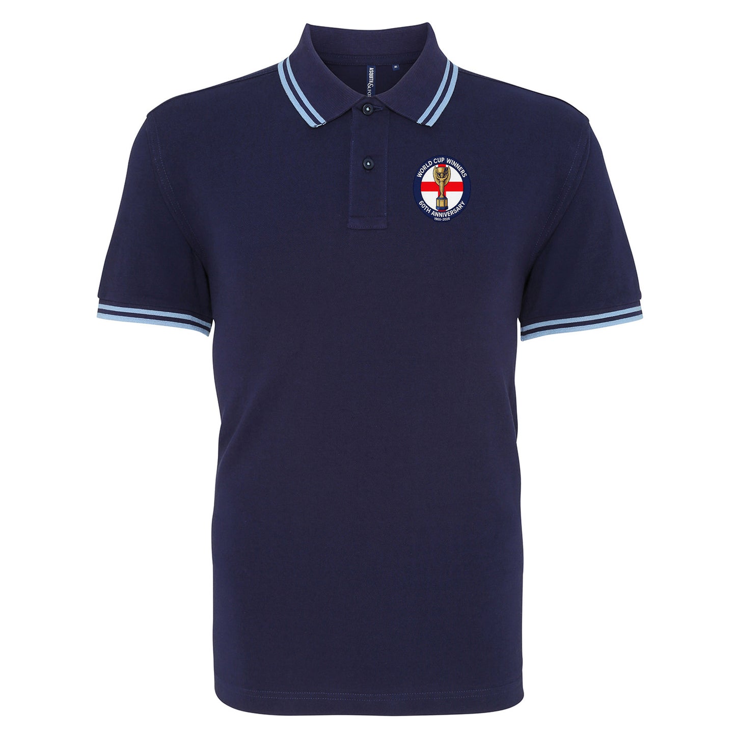 Retro England Football Tipped Polo Shirt
