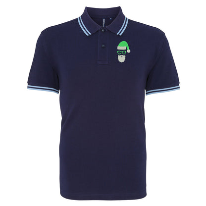 Hibernian Christmas Tipped Polo Shirt