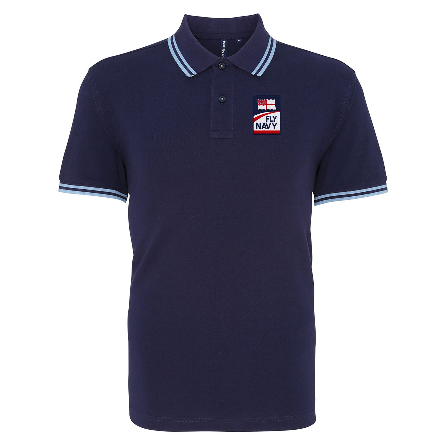 Fly Royal Navy Tipped Polo Shirt