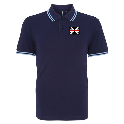 Thin Red Line Union Jack Tipped Polo Shirt