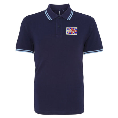 England Coloured Union Jack Embroidered Tipped Polo Shirt
