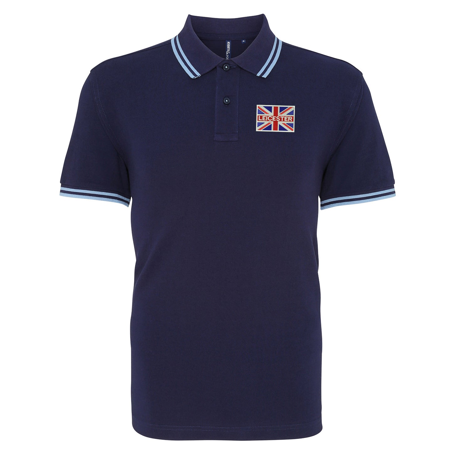Leicester Coloured Embroidered Union Jack Tipped Polo Shirt