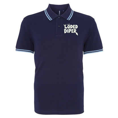 Loded Diper Rock Band Tipped Polo Shirt 