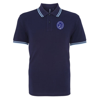 Retro Portsmouth 1898 Embroidered Tipped Polo Shirt
