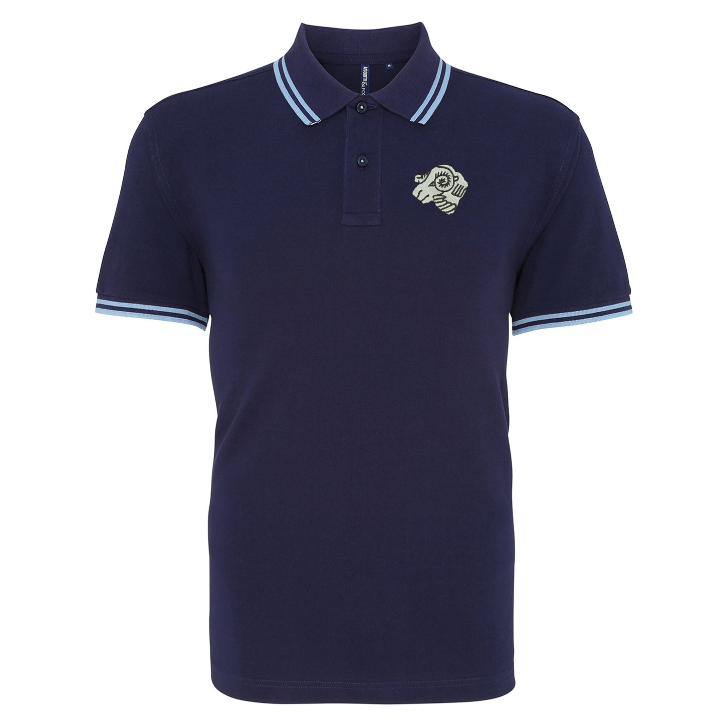 Retro Derby 1968 Embroidered Tipped Polo Shirt