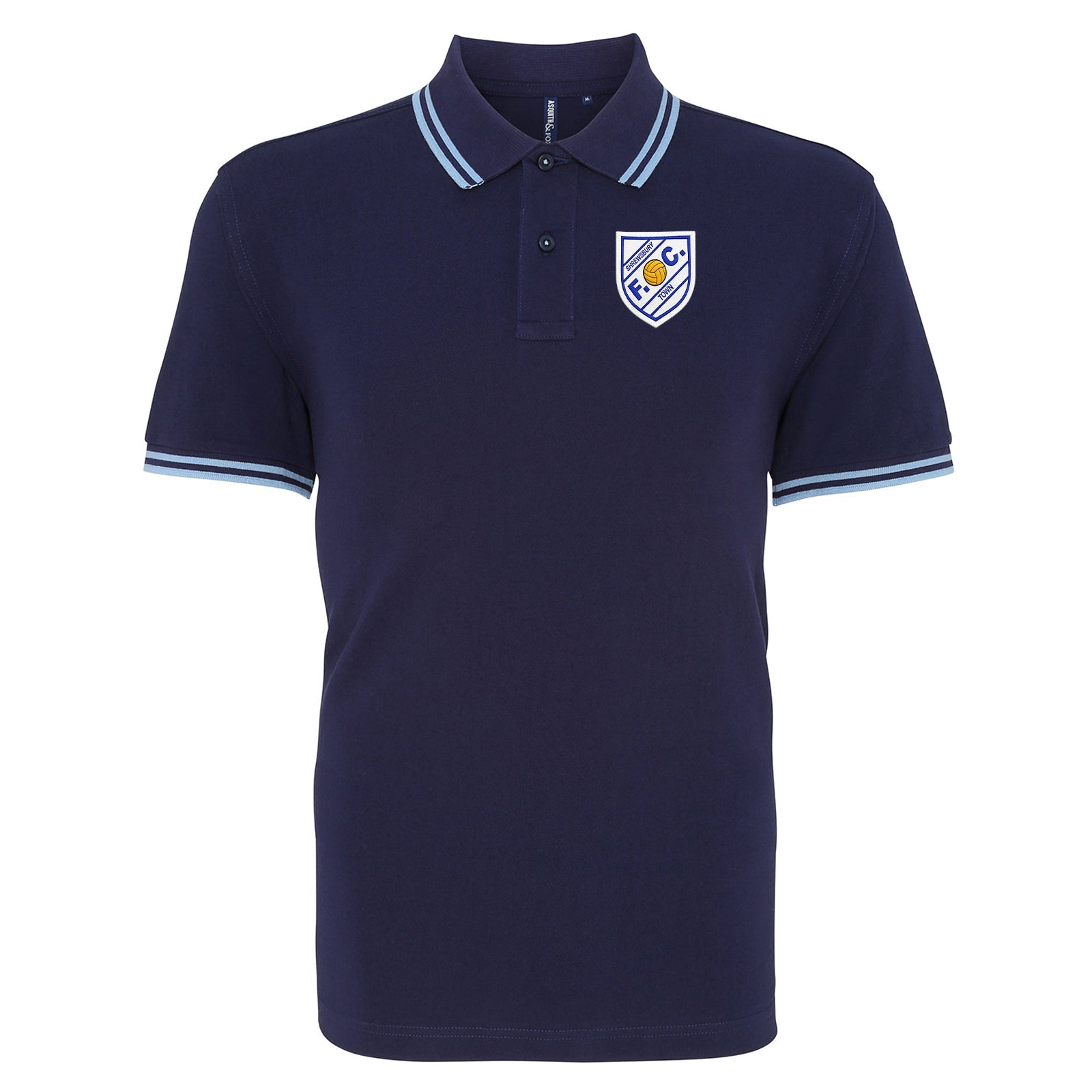 Old School Shrewsbury Town Football Tipped Polo Shirt