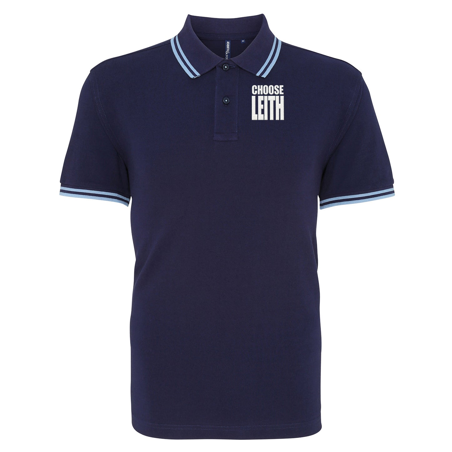 Hibs FC Choose Leith Football Tipped Polo Shirt