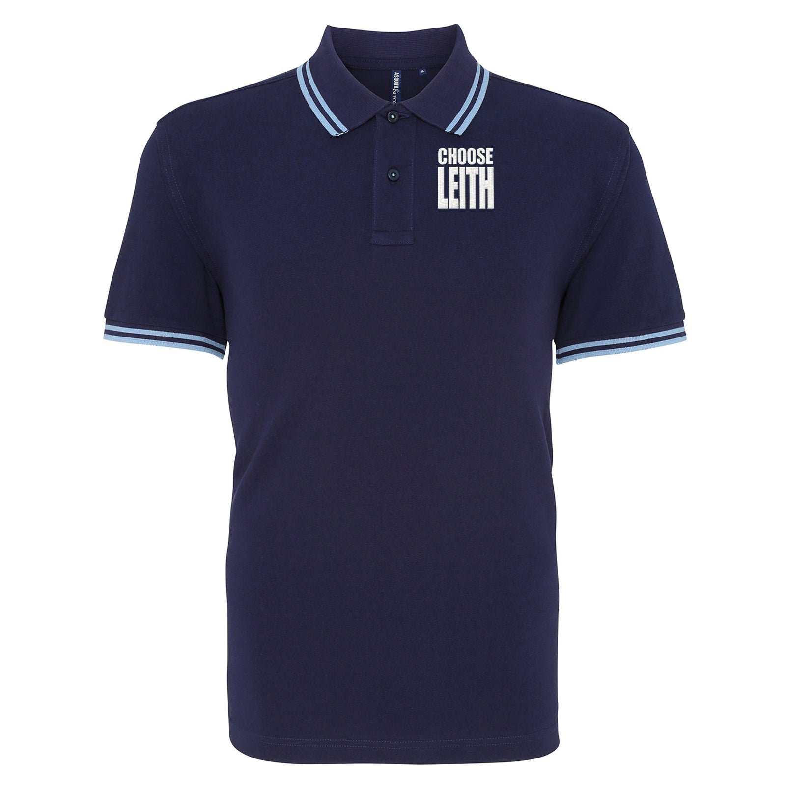 Hibs FC Choose Leith Football Tipped Polo Shirt