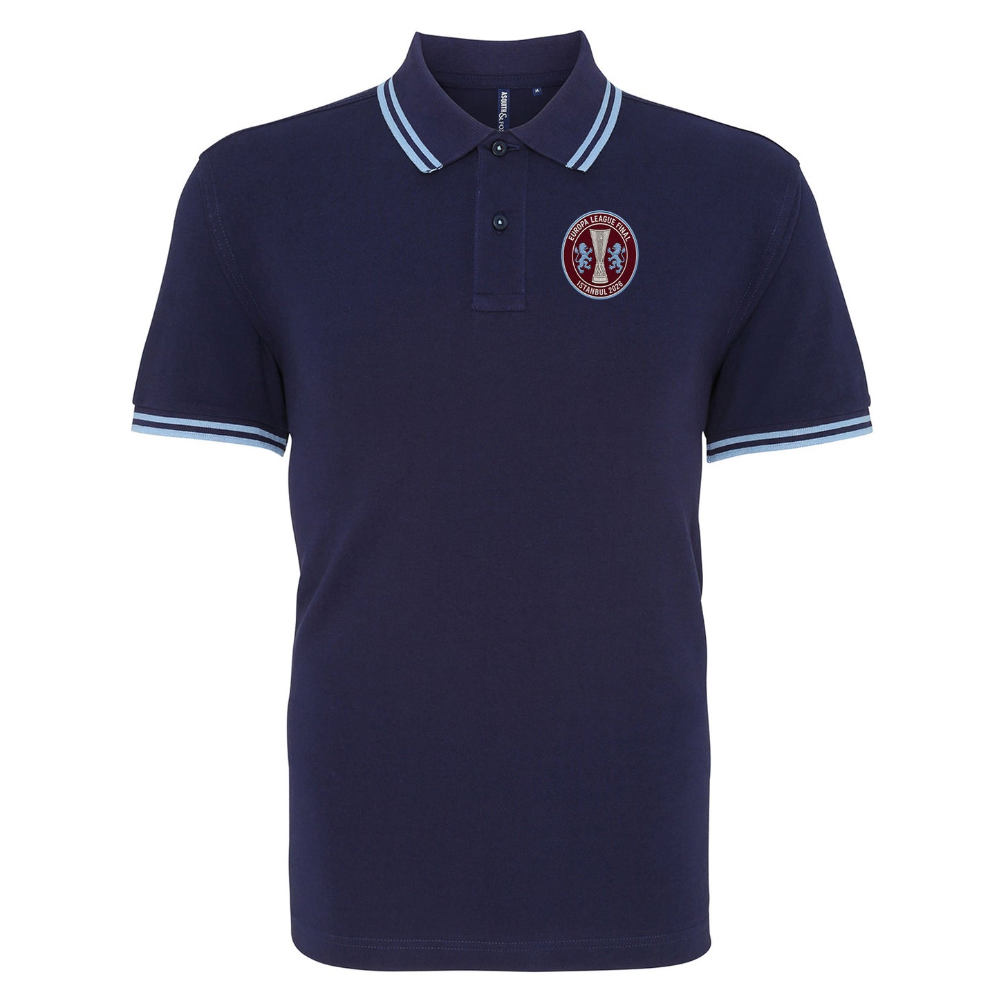 Aston Villa Europa League Final 2026 Tipped Polo Shirt