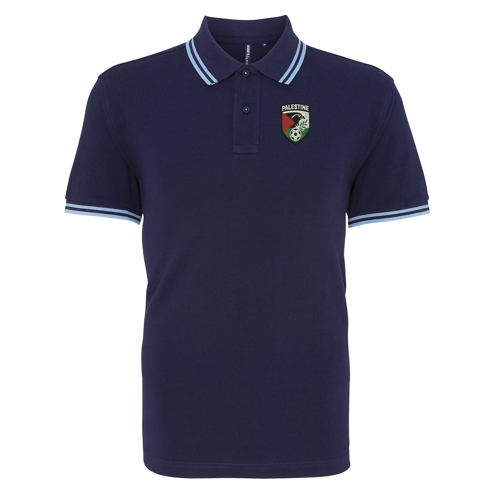 Palestine Football Tipped Polo Shirt