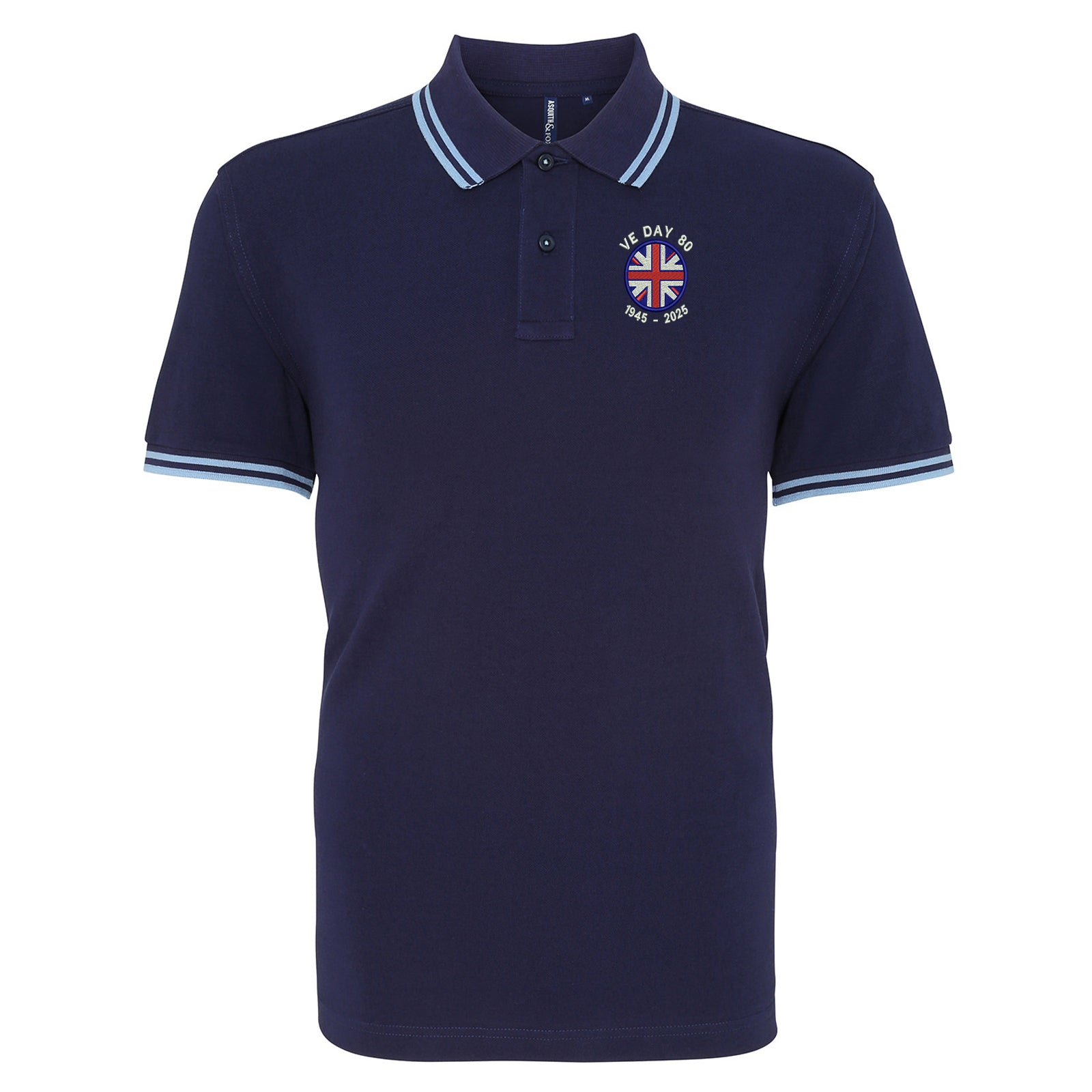 VE Day 80 1945-2025 Tipped Polo Shirt