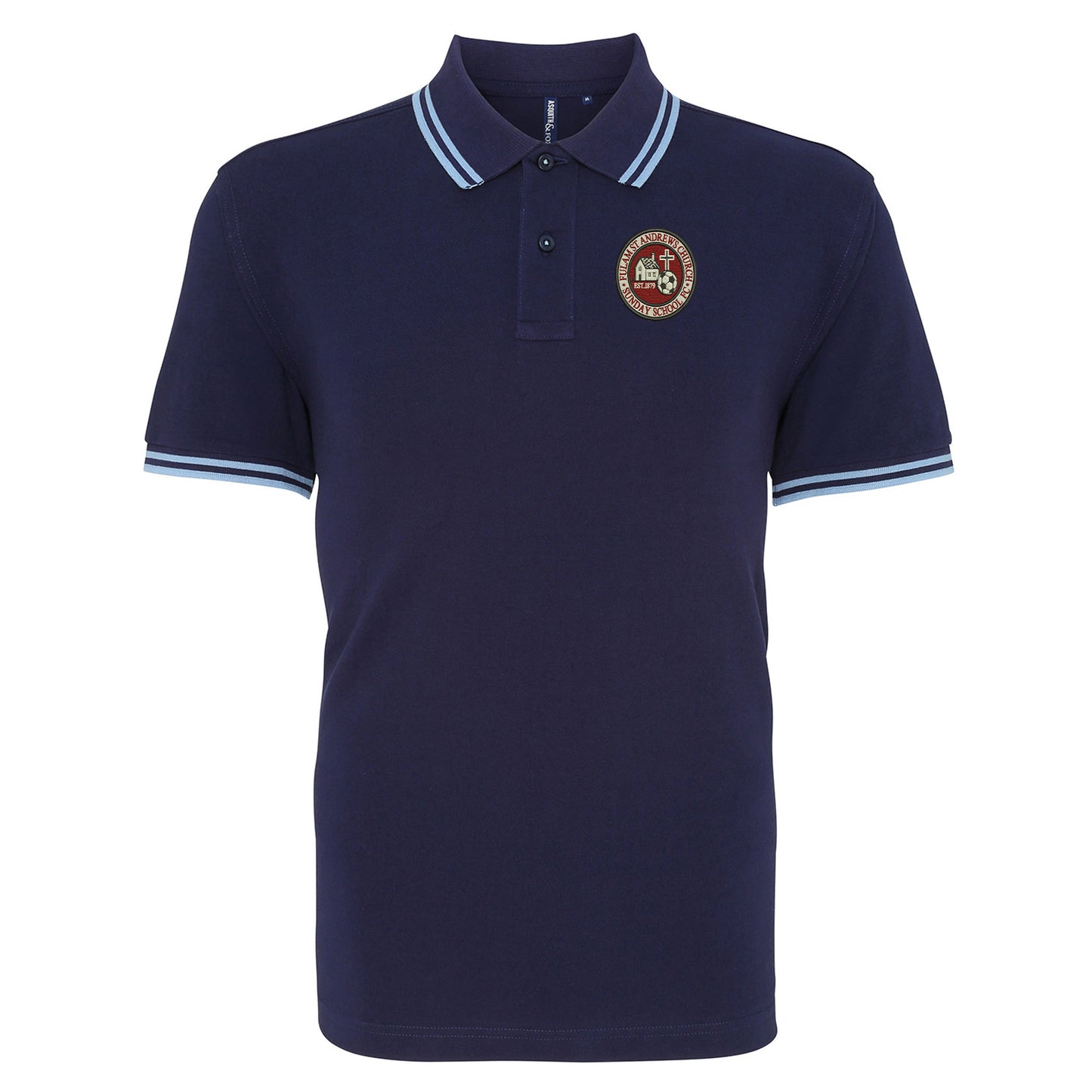Old School Fulham Football Tipped Polo Shirt