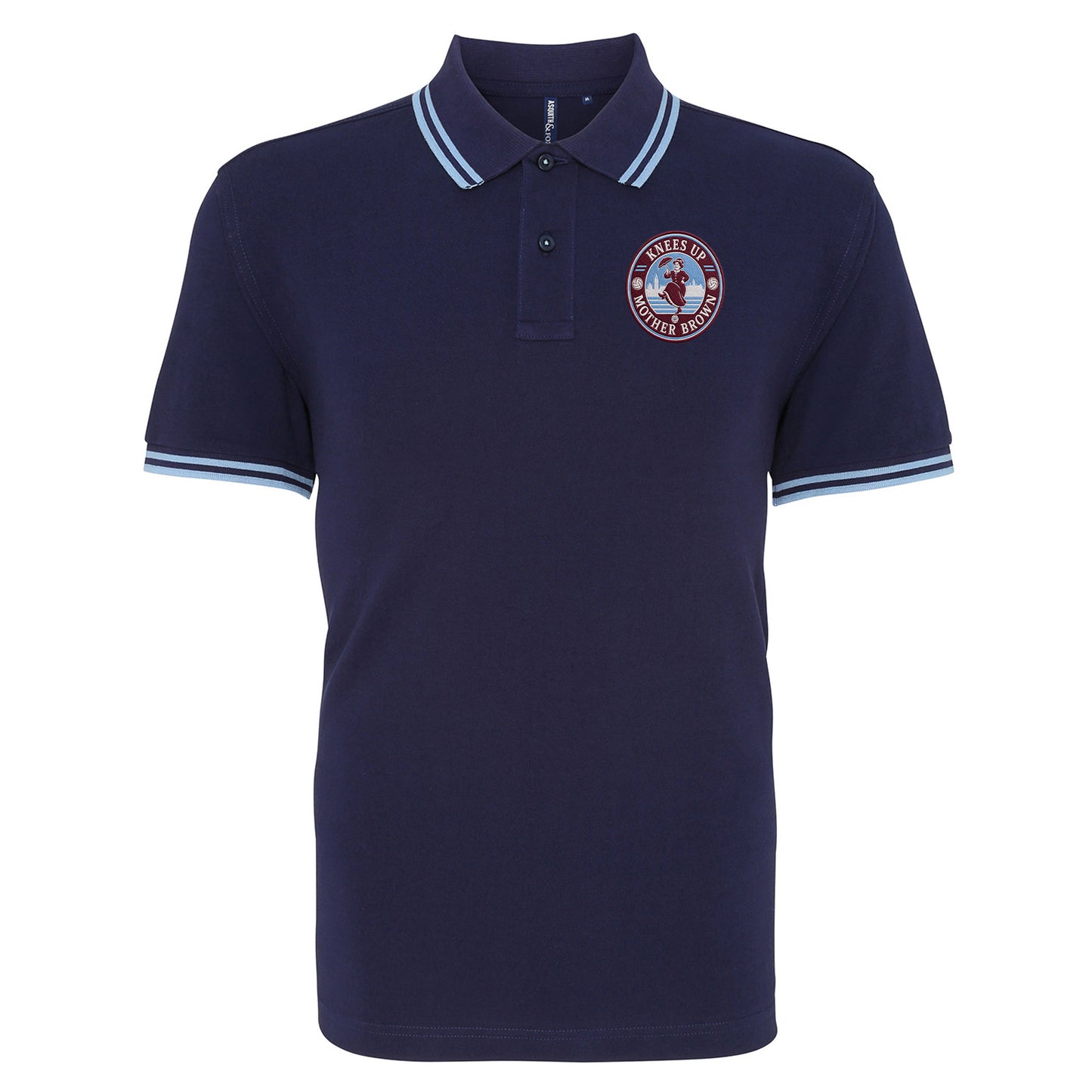 Knees Up Mother Brown West Ham KUMB Tipped Polo Shirt 